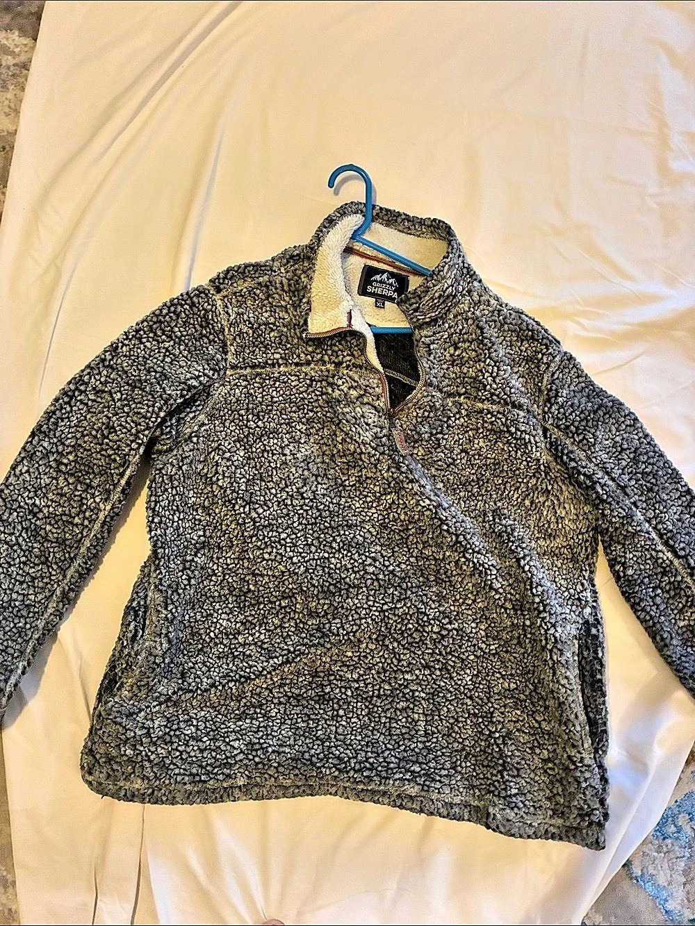 Grizzly Sherpa Gray Sherpa Fleece Jacket Size XL